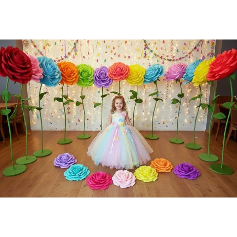 Гигантский бумажный цветок «Белая роза»